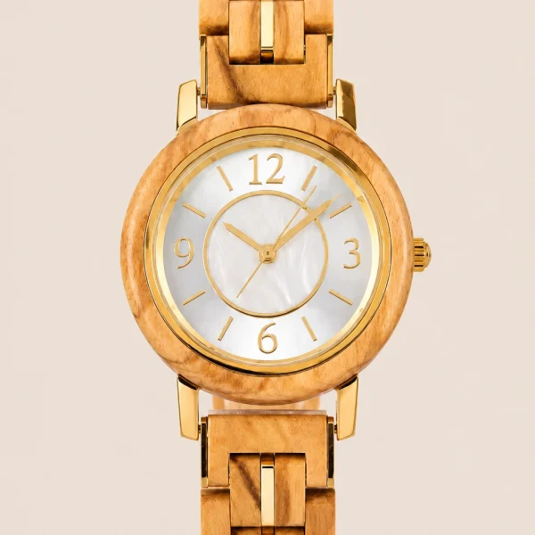 Elira Ivory, Woodenson light wood watch with ivory dial